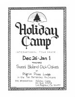 Holiday Camp Flyer 1976