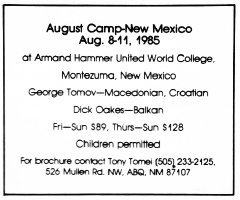 New Mexico August Camp 1985