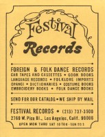 Festival Records Flyer