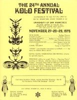 24th Kolo Festival Flyer 1975