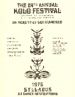24th Kolo Festival Syllabus Cover 1975